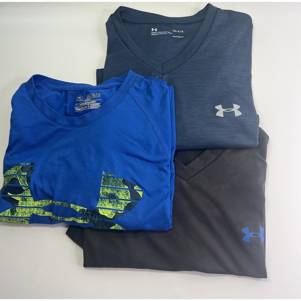 Under Armour Men t shirt Bundle, UA Athletic Men T shirt Size L Gently Used